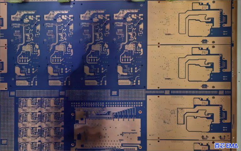 图形电镀前的 PCB 生产状态