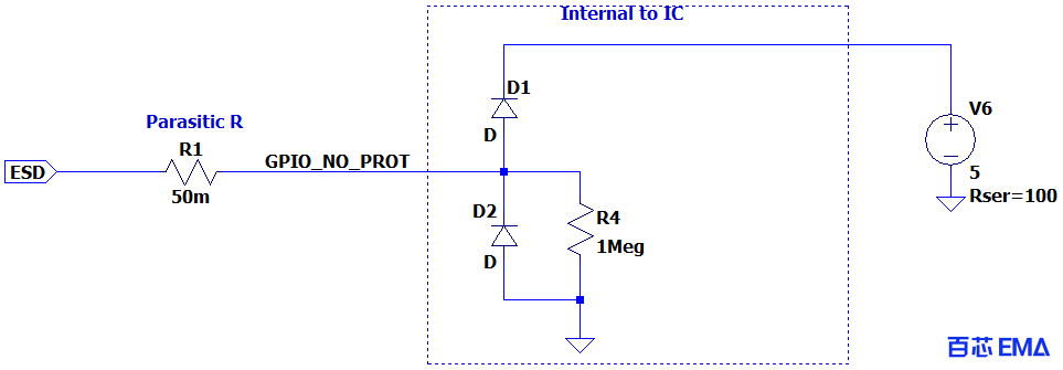 无 ESD 保护电路