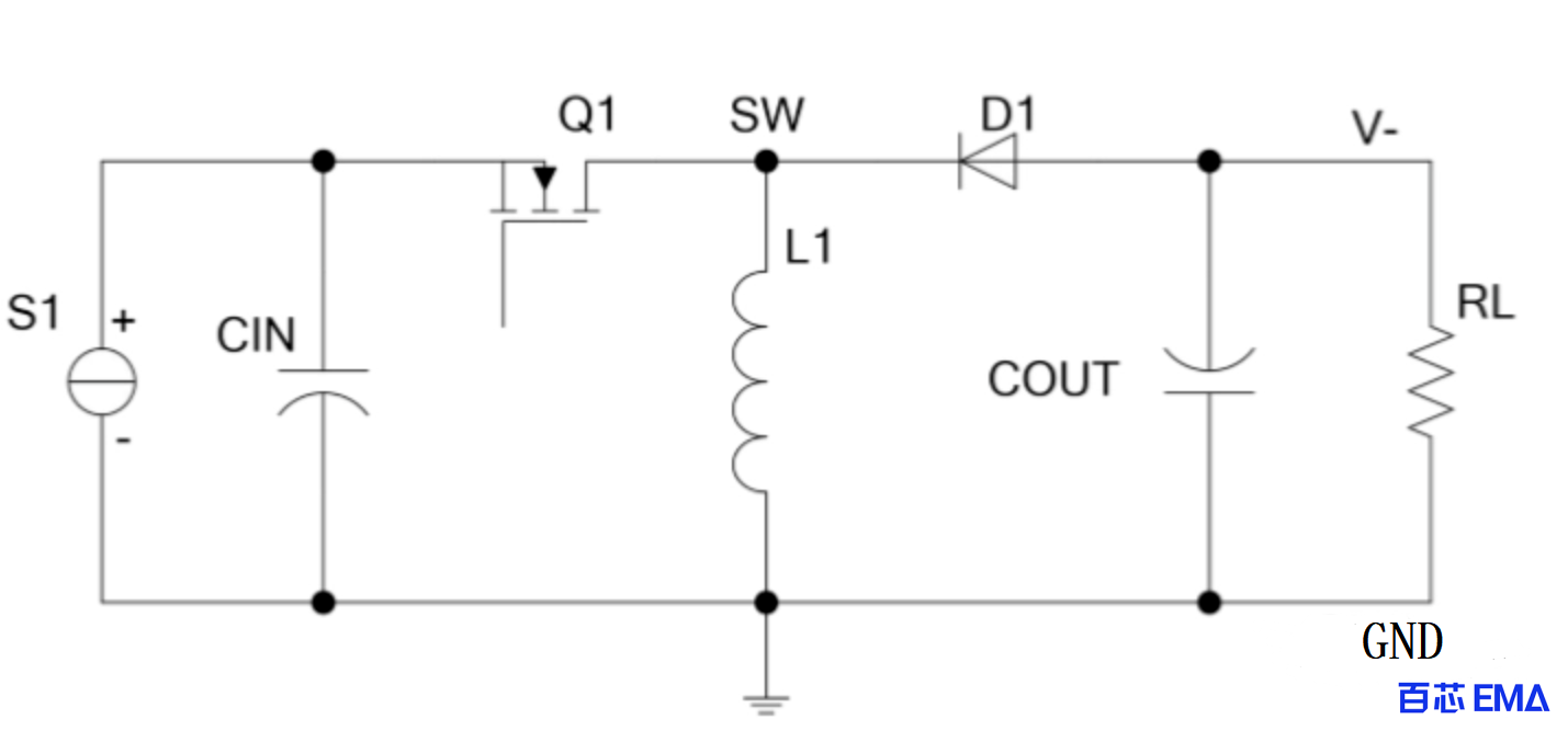 标准的Buck-Boost变换器的拓扑
