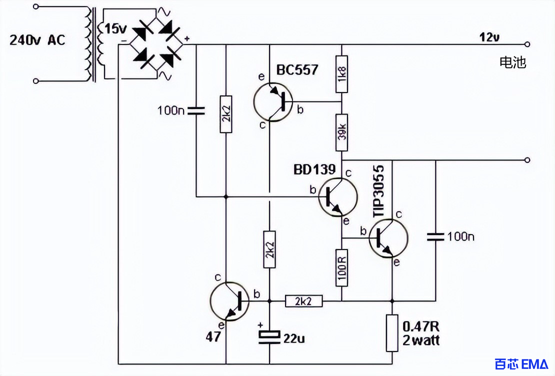 12v 电池充电器电路