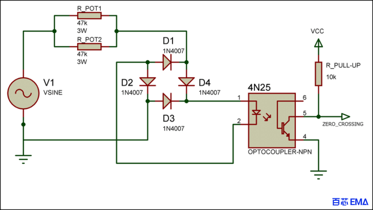 使用光耦合器进行过零检测