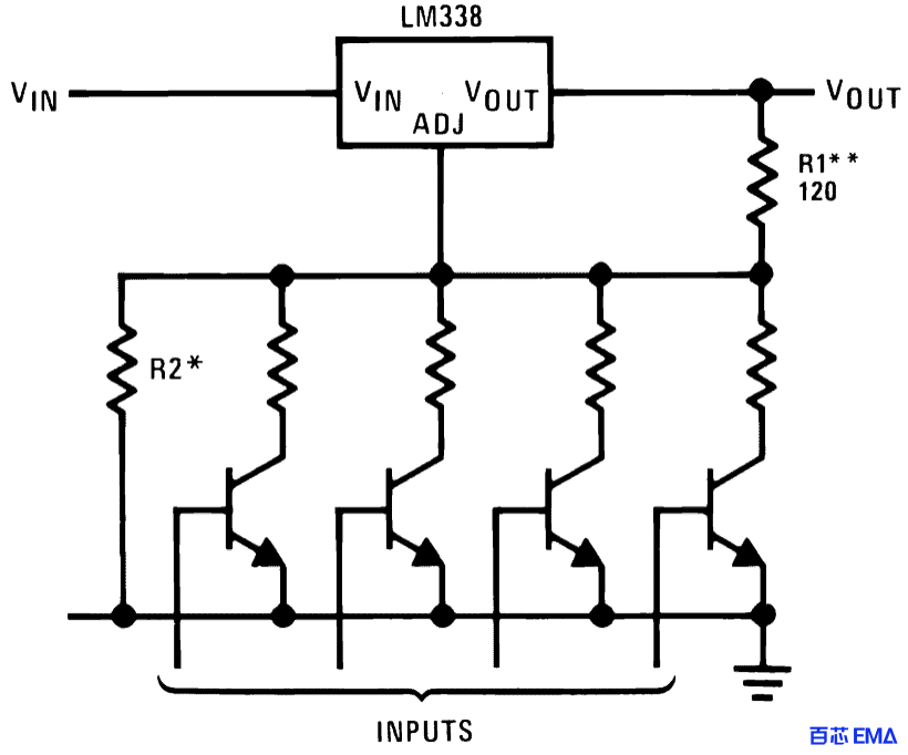 LM338 数字可调电源电路