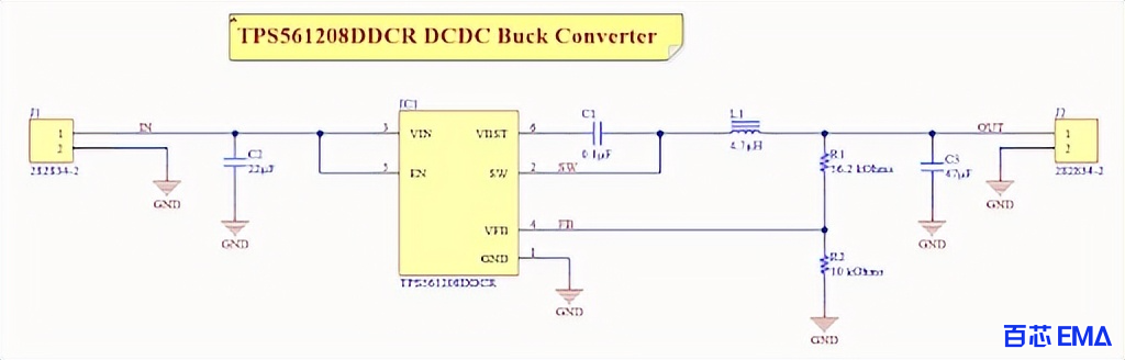 为 TPS561208DDCR 设计的降压转换器 PCB 布局