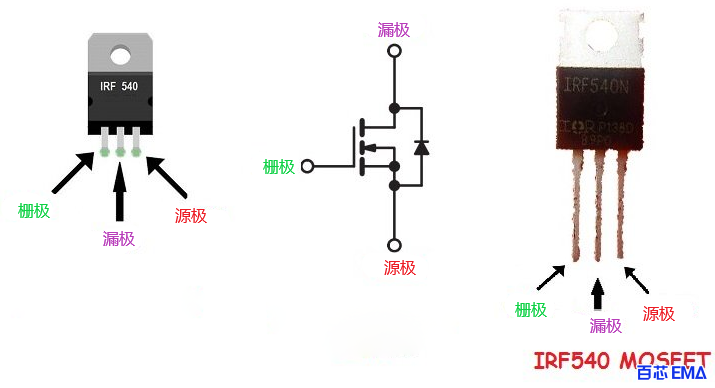 IRF540 引脚说明图