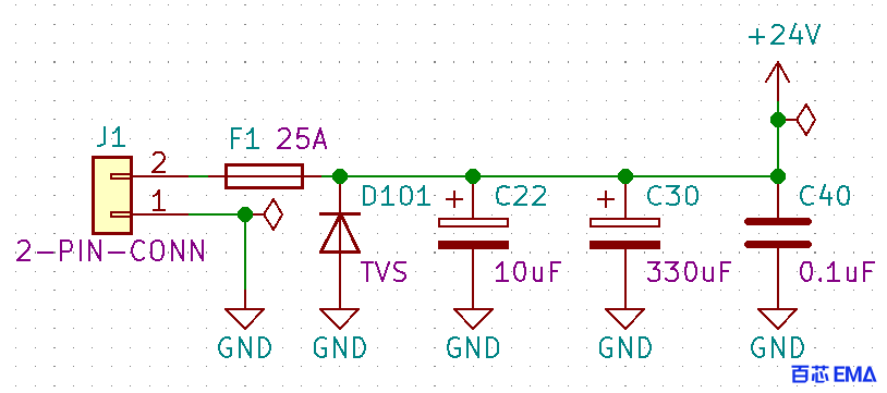 24 VDC 的主输入电源