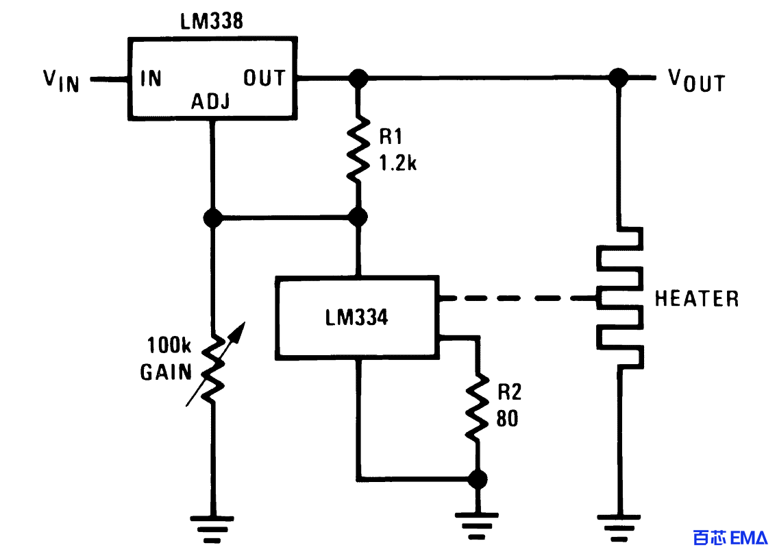 LM338 加热器控制器电路
