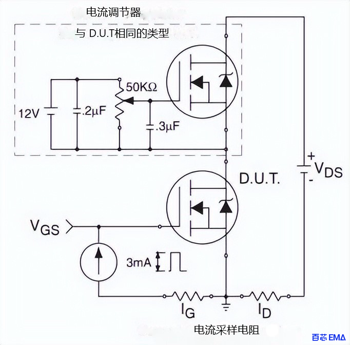 IRF540N 栅极电荷测试电路