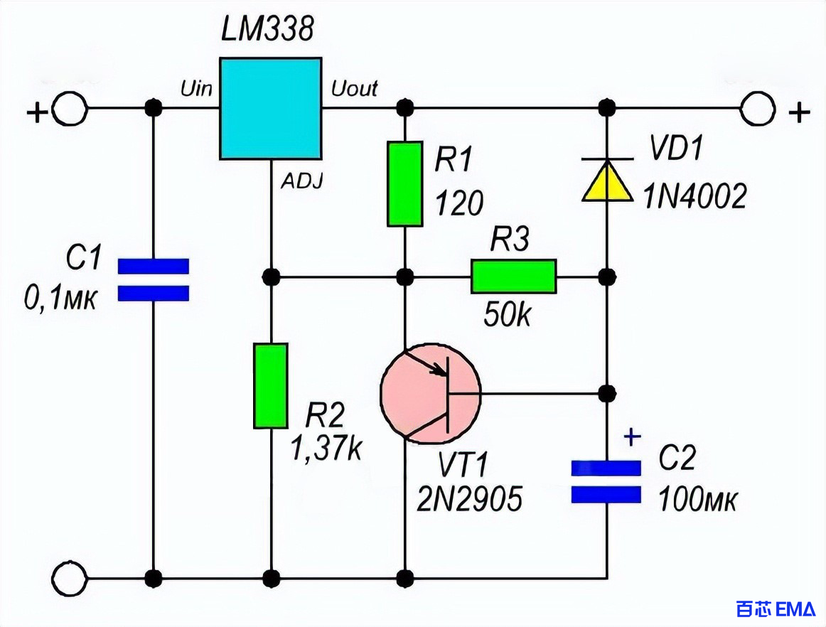 LM338 软启动（软启动）电源