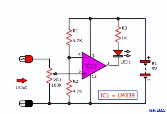 LM339 LED电压监控器